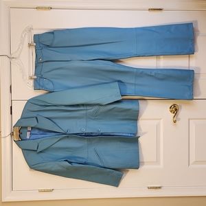 Newport News Style Works 2 piece 100% Leather Suit